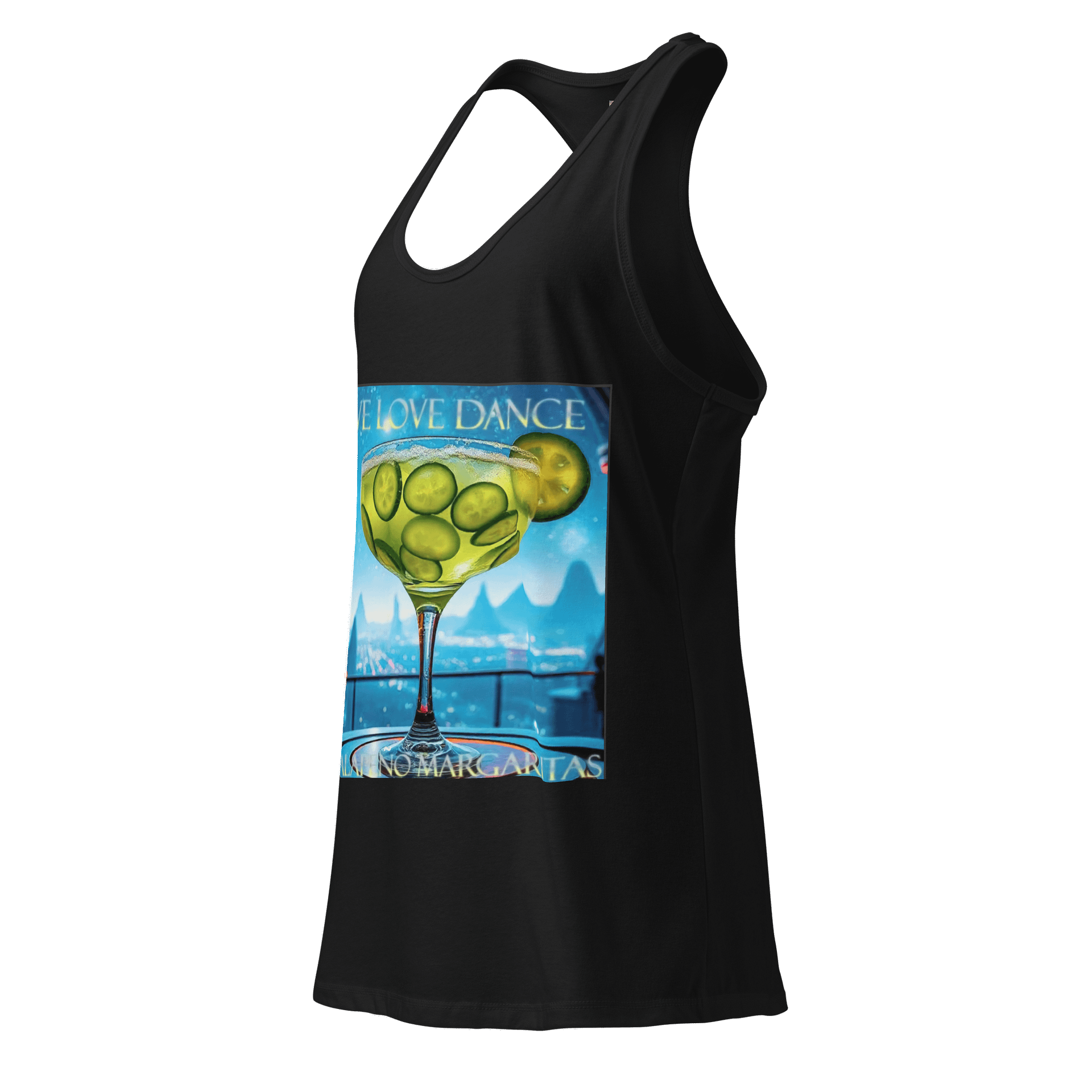 Futuristic Jalapeño Margarita Racerback Tank product image (9)