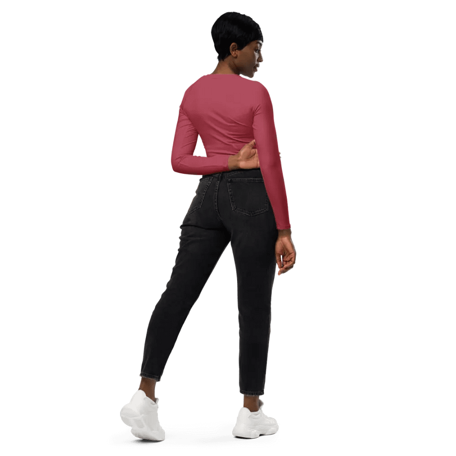 Iconic All-Over Print Recycled Long Sleeve Crop Top product image (6)