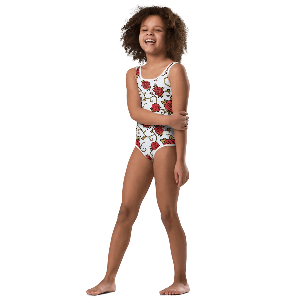 Rose Garden Dreams Kids Swimsuit product image (4)