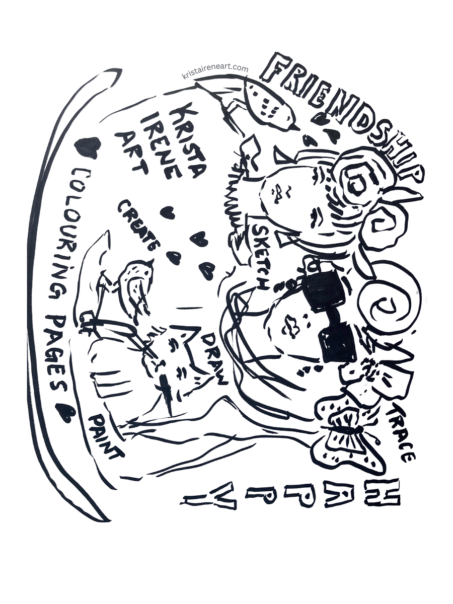 Happy Friendship Sketches - (Downloadable/Printable eBooklet) product image (1)