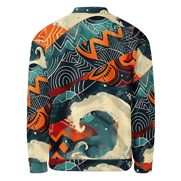 Vibrant Swirls All-Over Bomber Jacket product image (2)