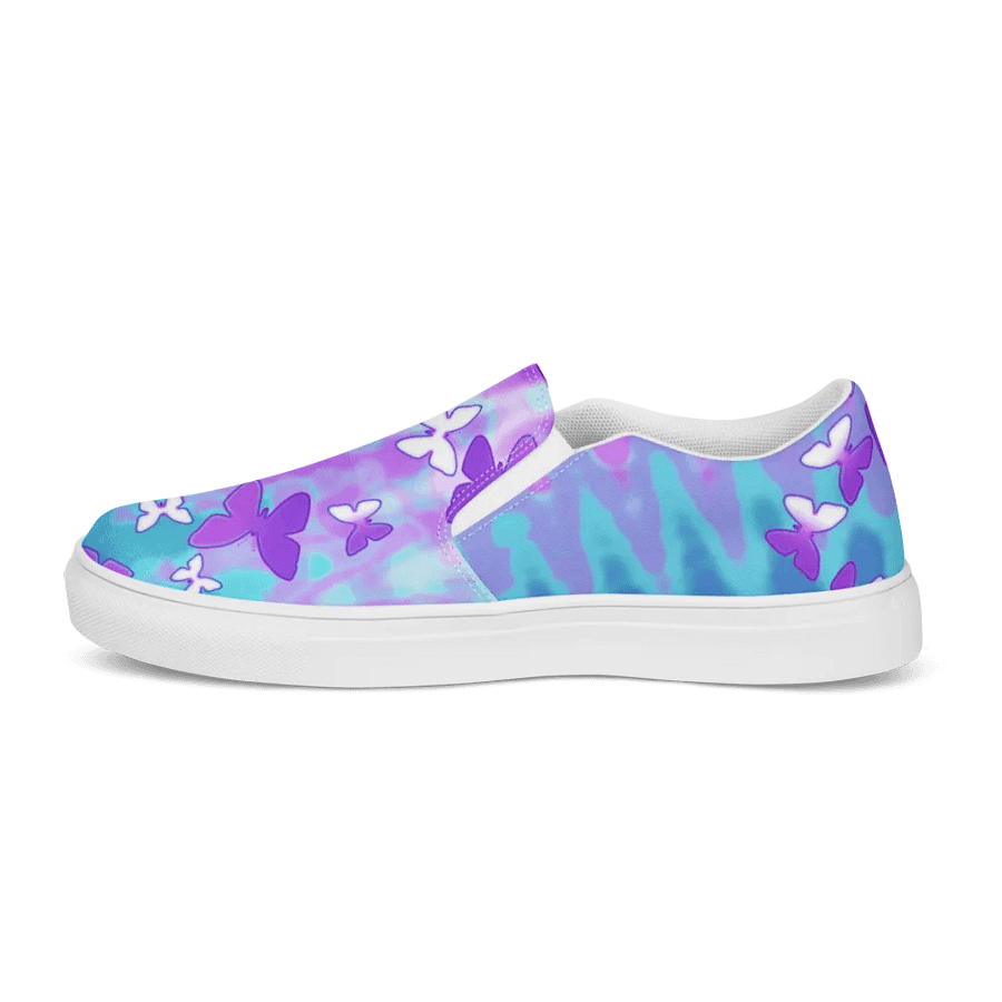 butterfly shimmer slip on canvas shoes (womens) product image (6)