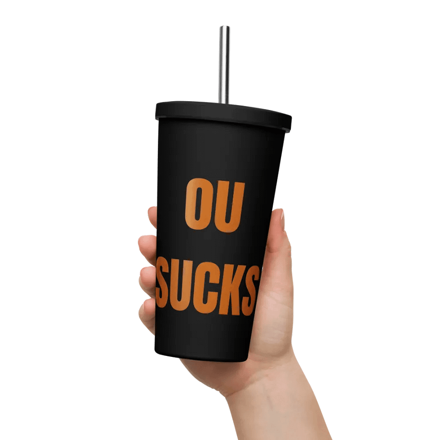 OU Sucks Bold Orange Insulated Tumbler product image (11)