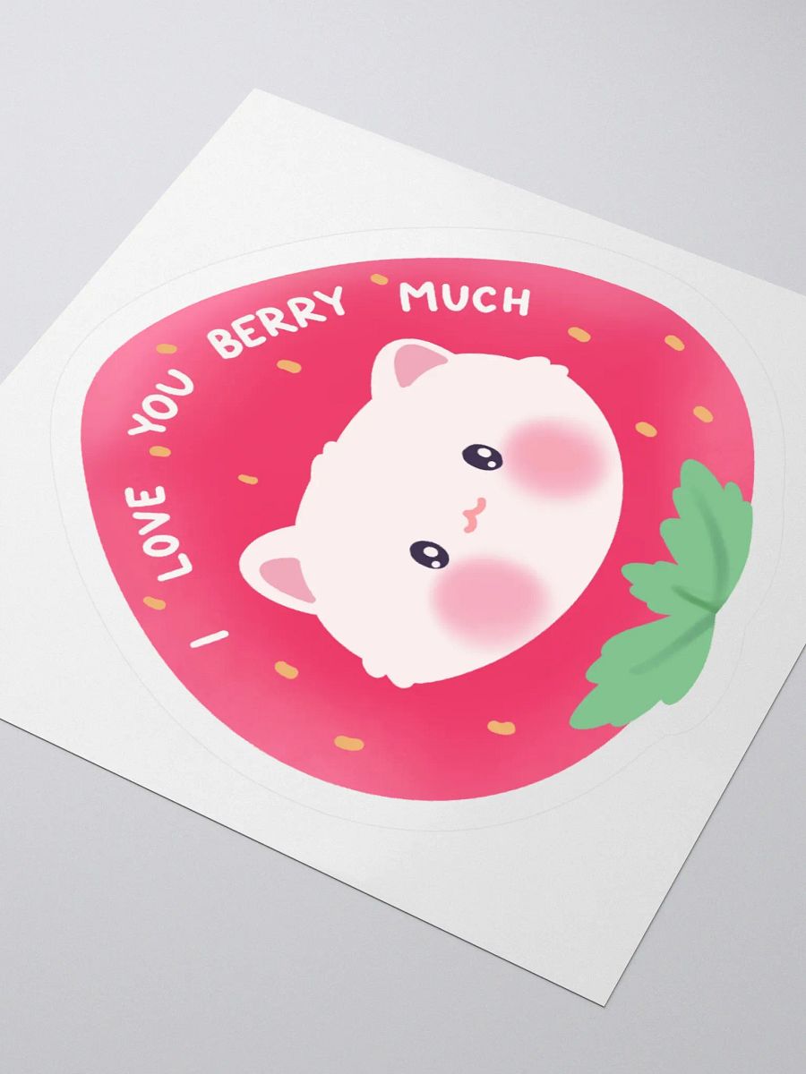 I love you berry much! Cat Vinyl Sticker product image (3)
