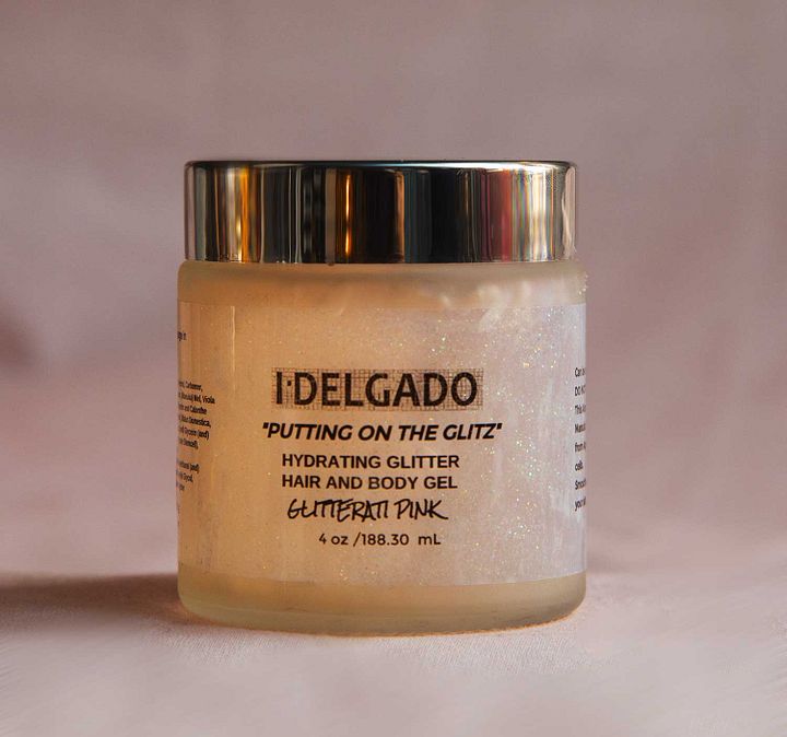 I, Delgado Skincare Hydrating Glitter Hair and Body Gel product image (1)