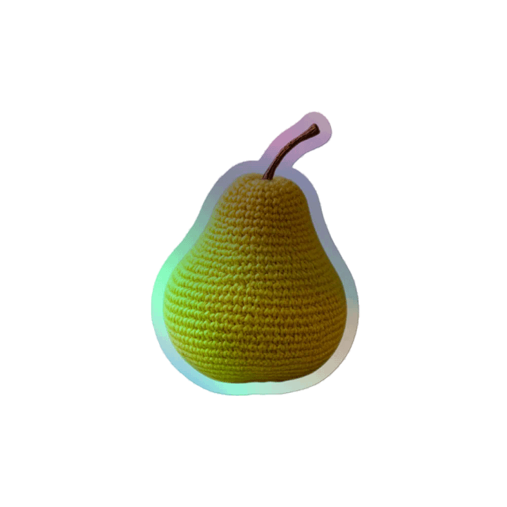 CozyAvocado Kiss-Cut Holographic Sticker Sheet Pear #3 product image (2)