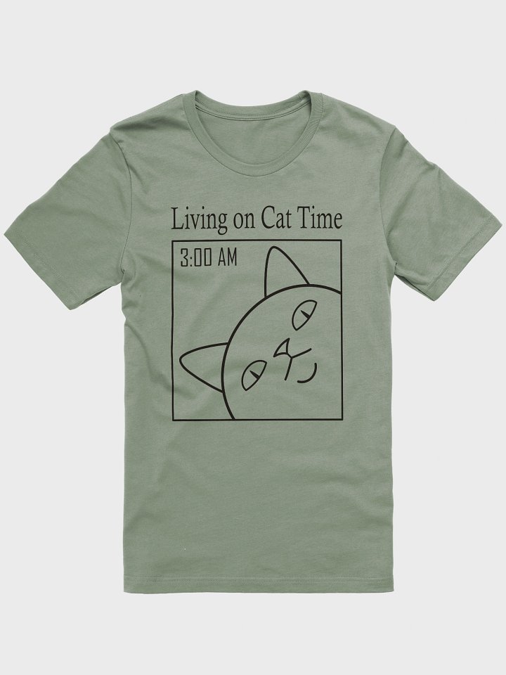 Living on Cat Time (Black Print) - Unisex Adult Super Soft Lightweight T-shirt product image (1)