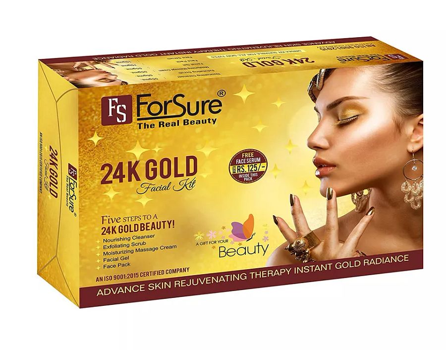 ForSure The Real Beauty 24K Gold Facial Kit 300gm free Serum For Women and Girls product image (3)