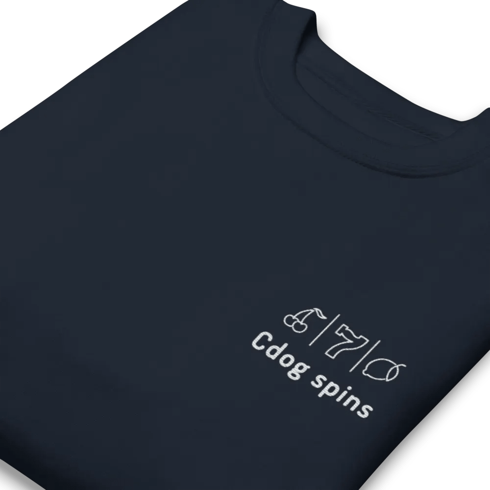 Cdog Spins Sweatshirt Embroided Navy Full Logo product image (11)