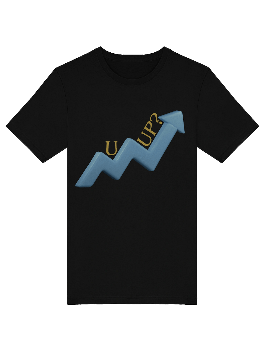 "U Up" Blue Upward Questioning Arrow Graphic T-Shirt product image (53)