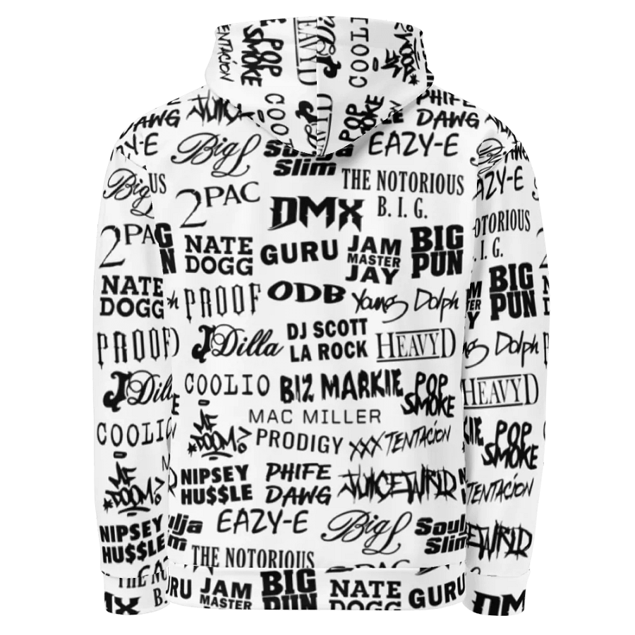Never Forget - Hip-Hop Artists - WHITE - Unisex Hoodie product image (3)