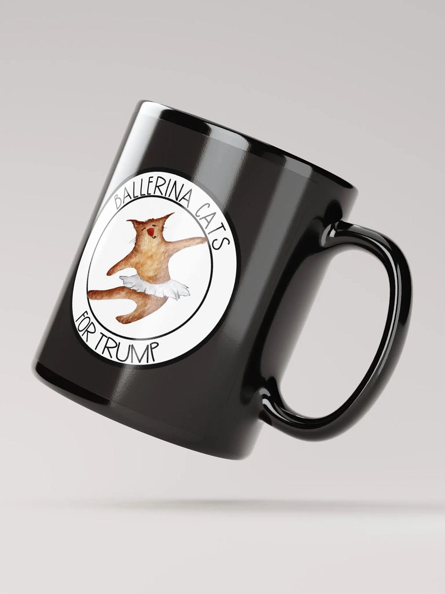 Dancing Ballerina Cat For Trump Black Mug product image (2)