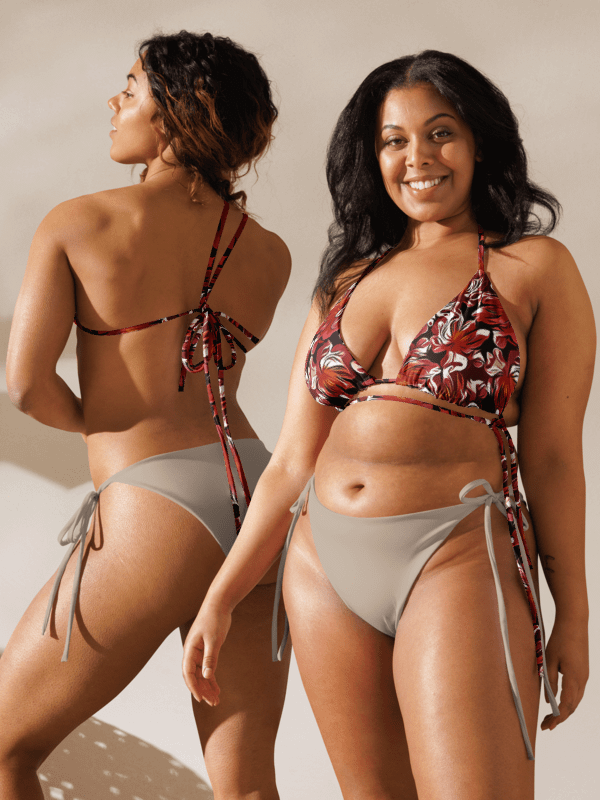 Fire Flower | Recycled Padded String Bikini Top product image (2)