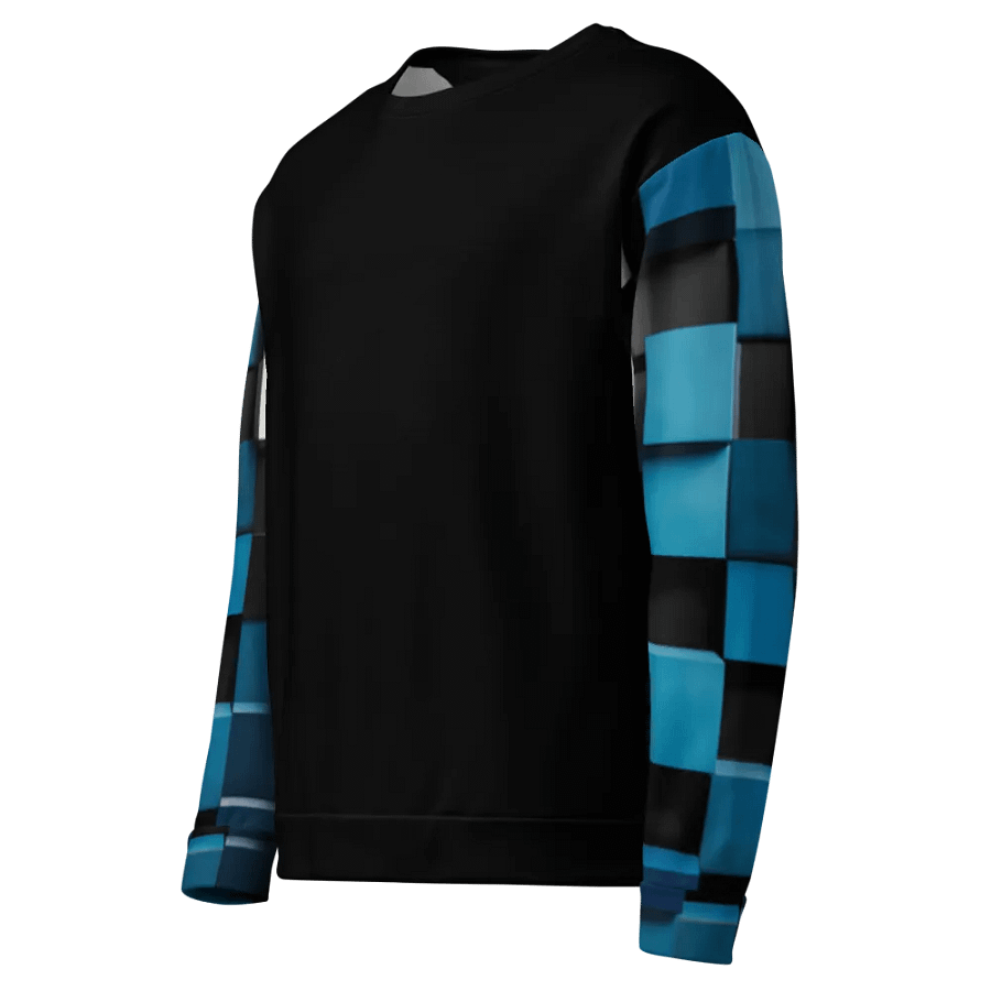 Black And Blue Squares Unisex Sweatshirt product image (5)