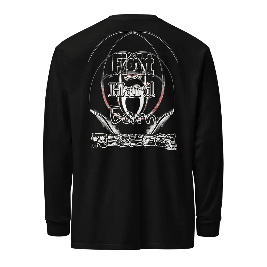 Fight Hard Earn Respect - Embroidered - Garment-Dyed Heavyweight Long Sleeve Shirt product image (1)