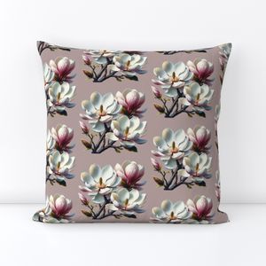 Seamless Pattern - Magnolia Pattern 1 on Beige Background product image (5)
