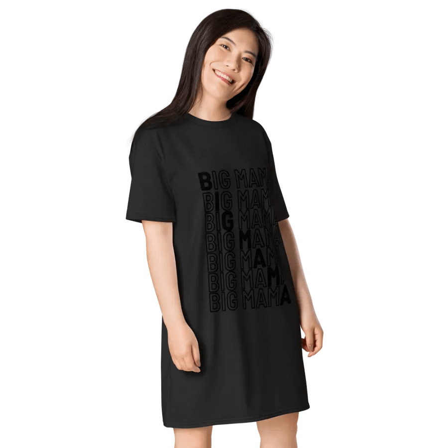 Big Mama Oversized T-Shirt Dress | Black Graphic Tee product image (7)