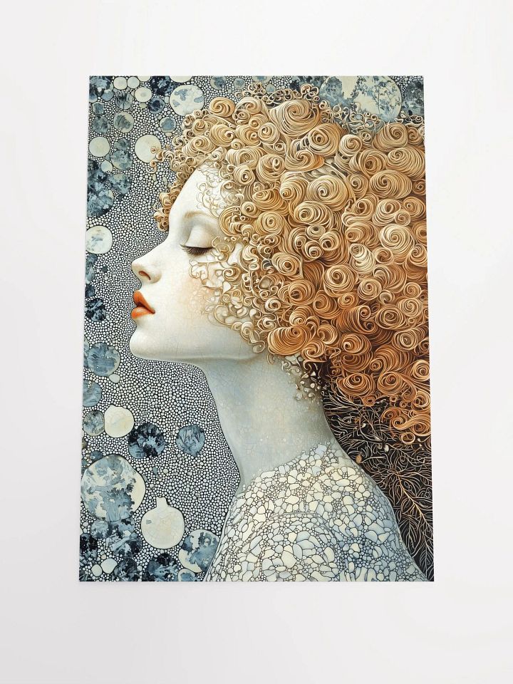 Golden Curls Enchantress: Fantasy Poster of a Magical Forest Fairy product image (1)
