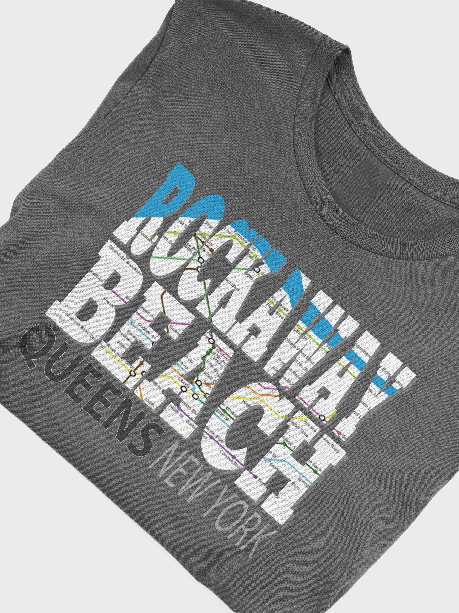 Fun Cool Rockaway Beach Queens New York with Subway Map T-Shirt product image (5)