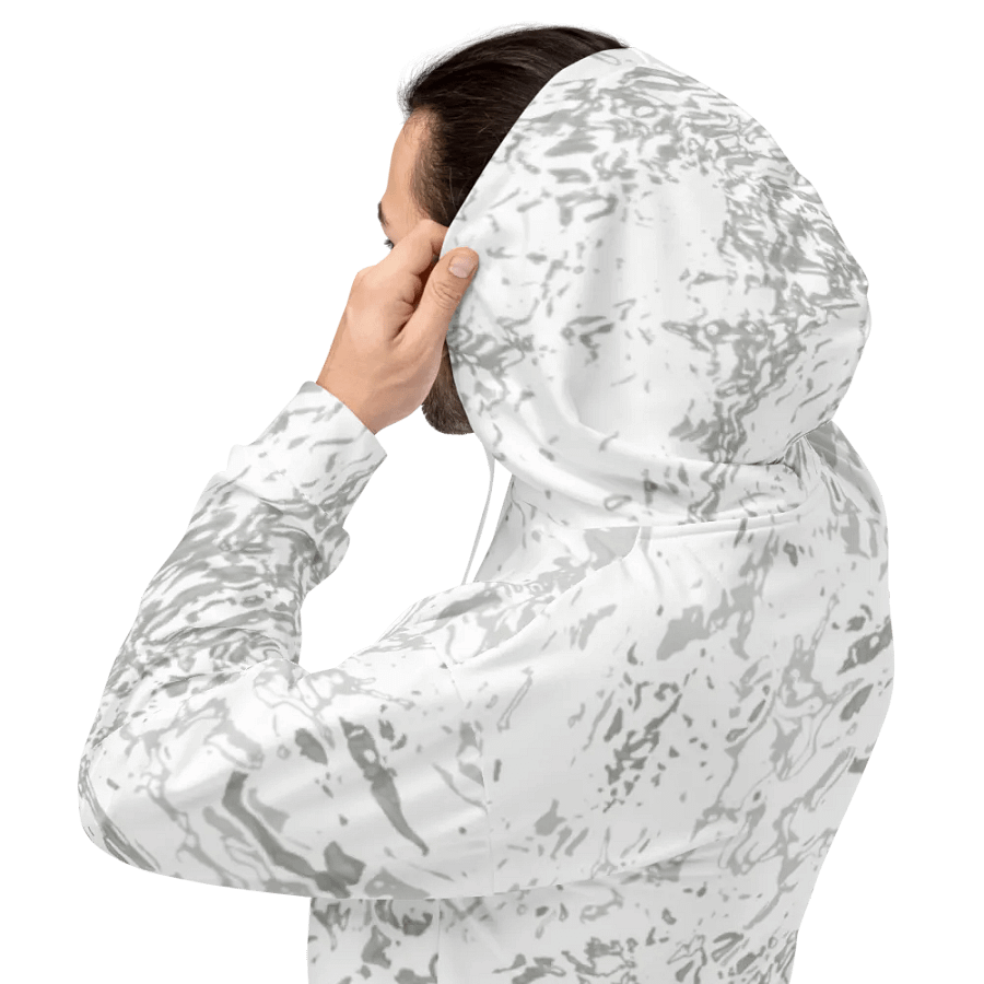 Abstract Pale Marble Effect Unisex All Over Print Hoodie product image (7)