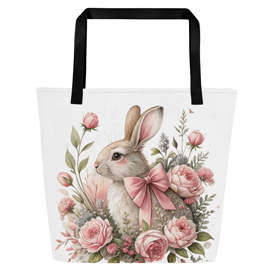 Floral Bunny Delight Tote Bag product image (4)