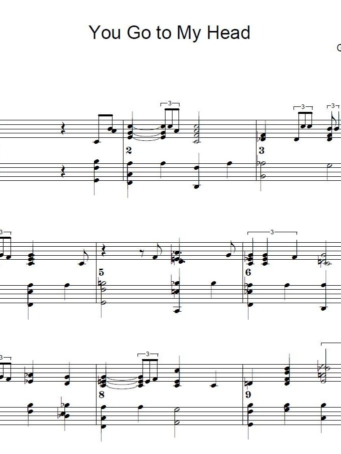 You Go to My Head - Piano sheet music product image (1)