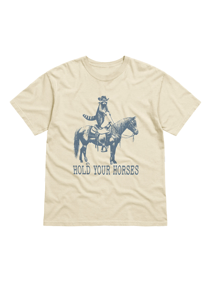 Cowboy Raccoon Hold Your Horses Tee product image (43)
