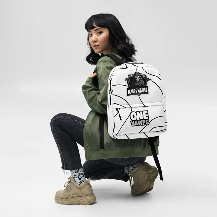 OneVamps Backpack White and Black Spiral product image (2)