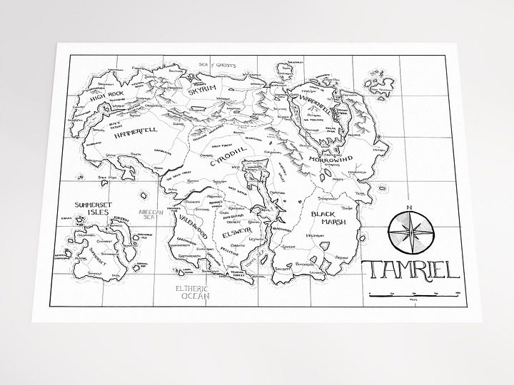 "Tamriel" | Printed Map product image (3)