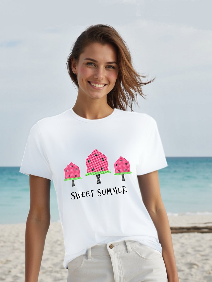Watermelon Trees Pixel Art T-Shirt product image (1)
