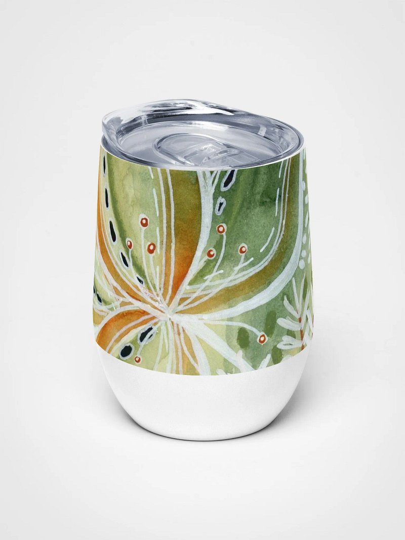 Floral Fantasy Wine Tumbler