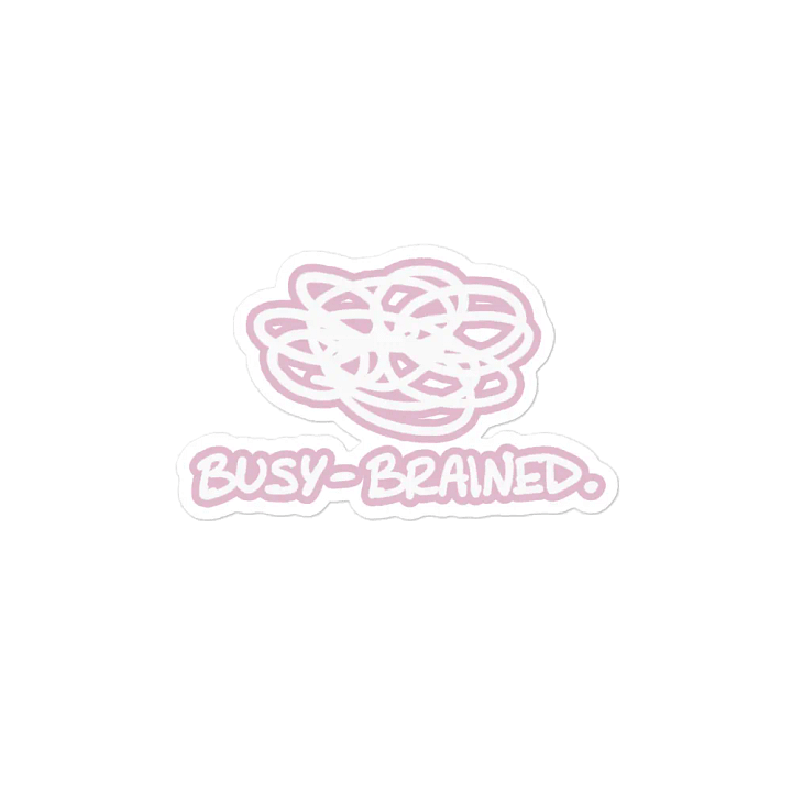 BUSY-BRAINED (lined design, #E1B9CE) magnet product image (2)