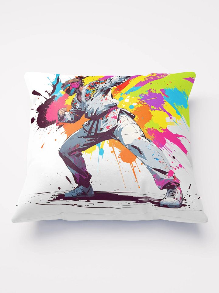 All-Over Print Basic Pillow ( D_0144_Color Kick Taekwondo Boy of the Streets ) product image (1)