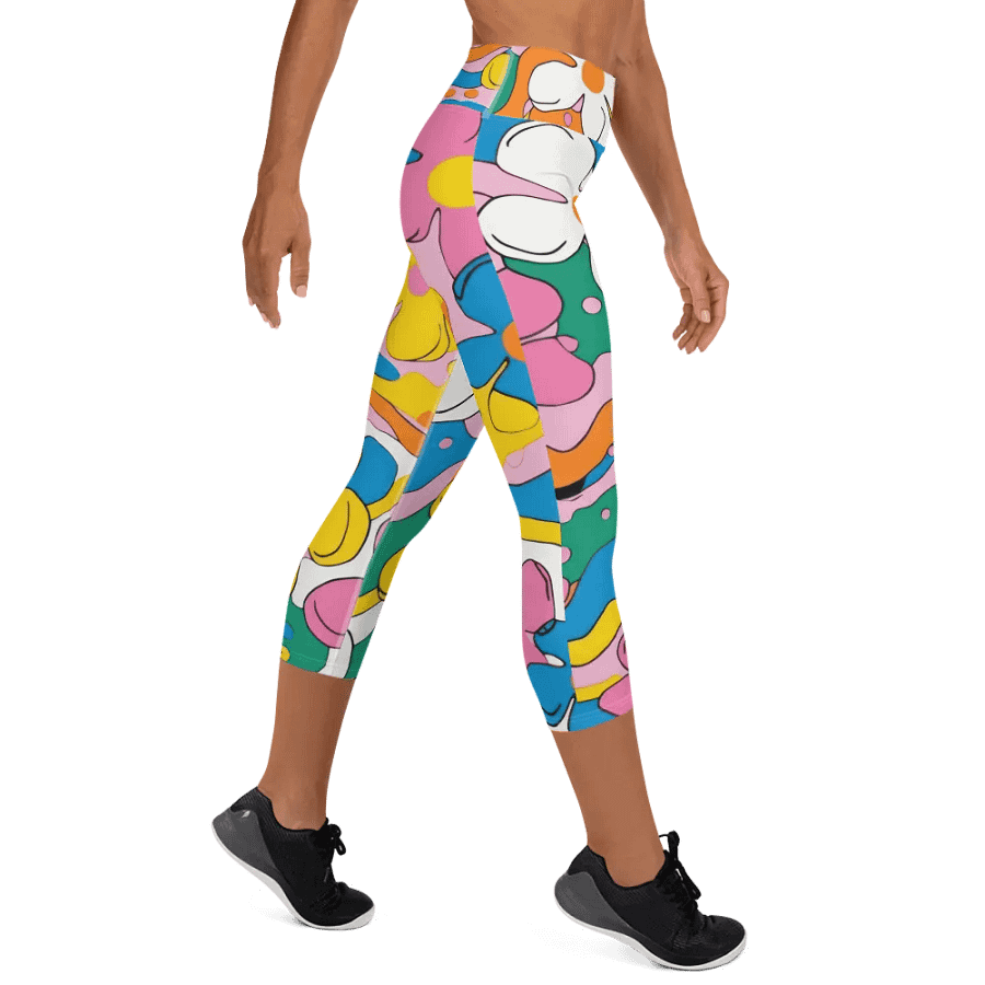 Retro Floral All-over Print Capri Leggings product image (12)
