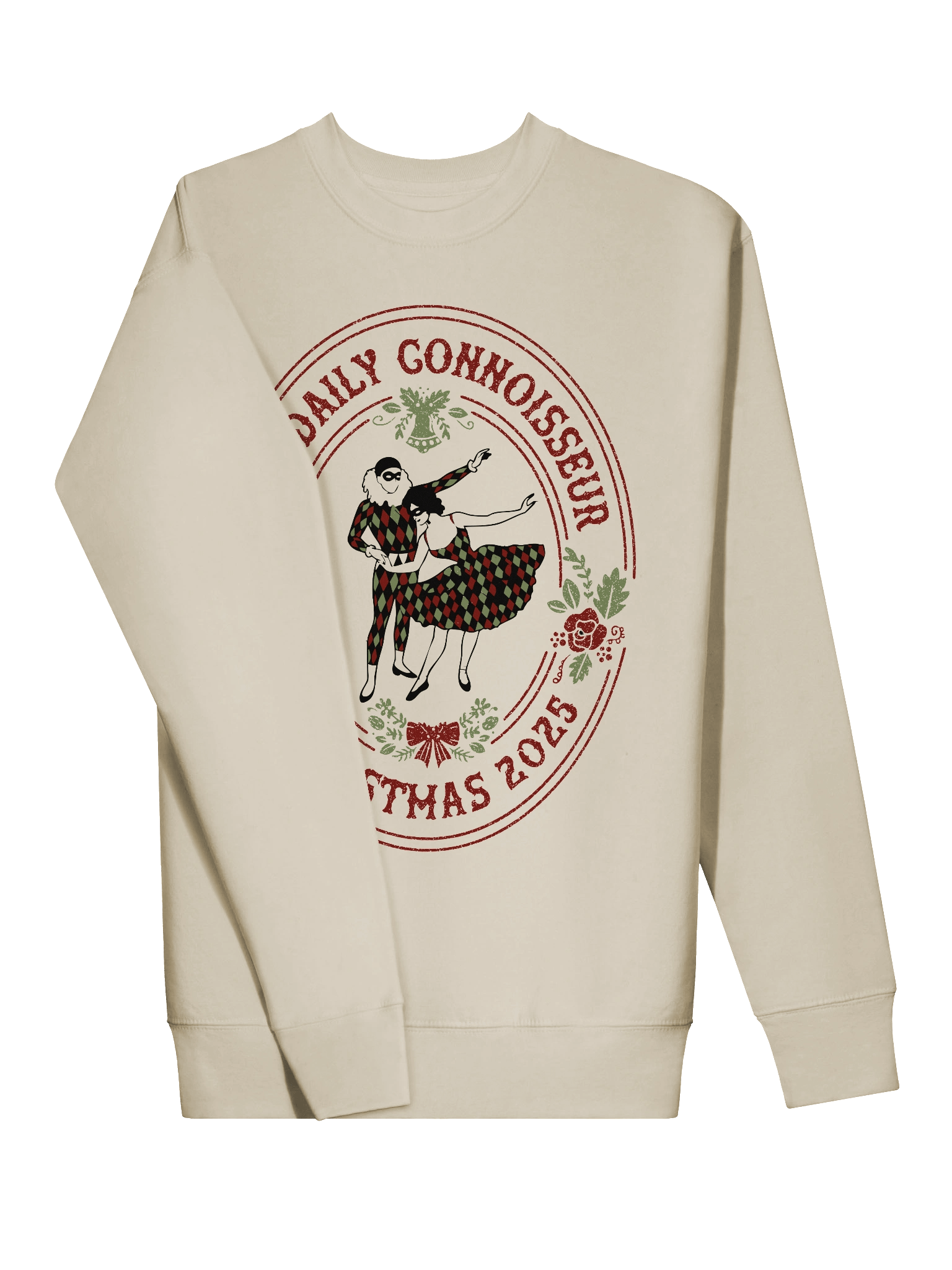Adult Harlequin Christmas Emblem Sweatshirt product image (7)