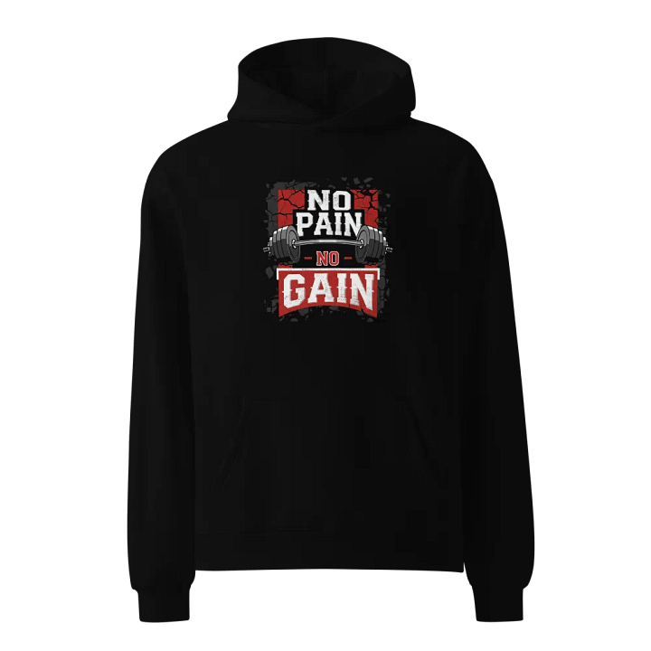 "No Pain, No Gain" Motivational Hoodie product image (1)