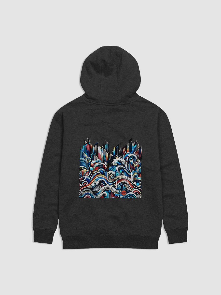 Waves Of The Street Black Hoodie – Bold Urban Streetwear product image (2)