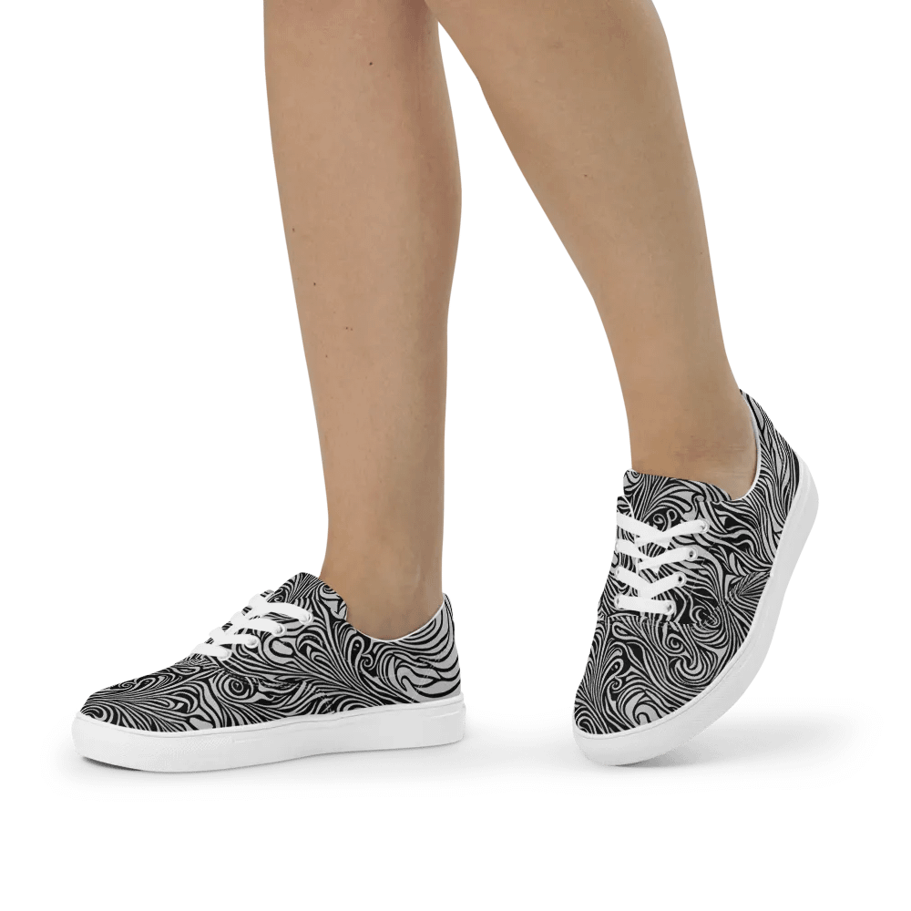 Ink Swirl Lace-Up Canvas Shoes product image (4)
