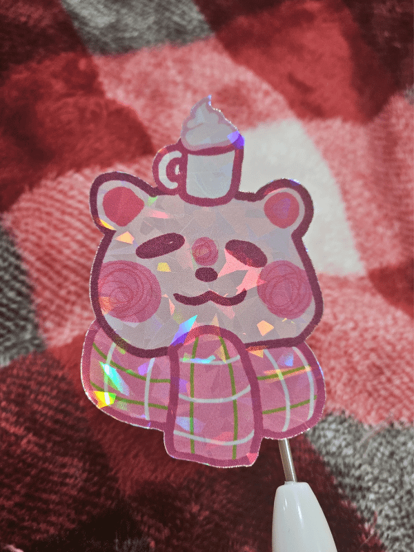 Cozy Holographic bear sticker product image (1)