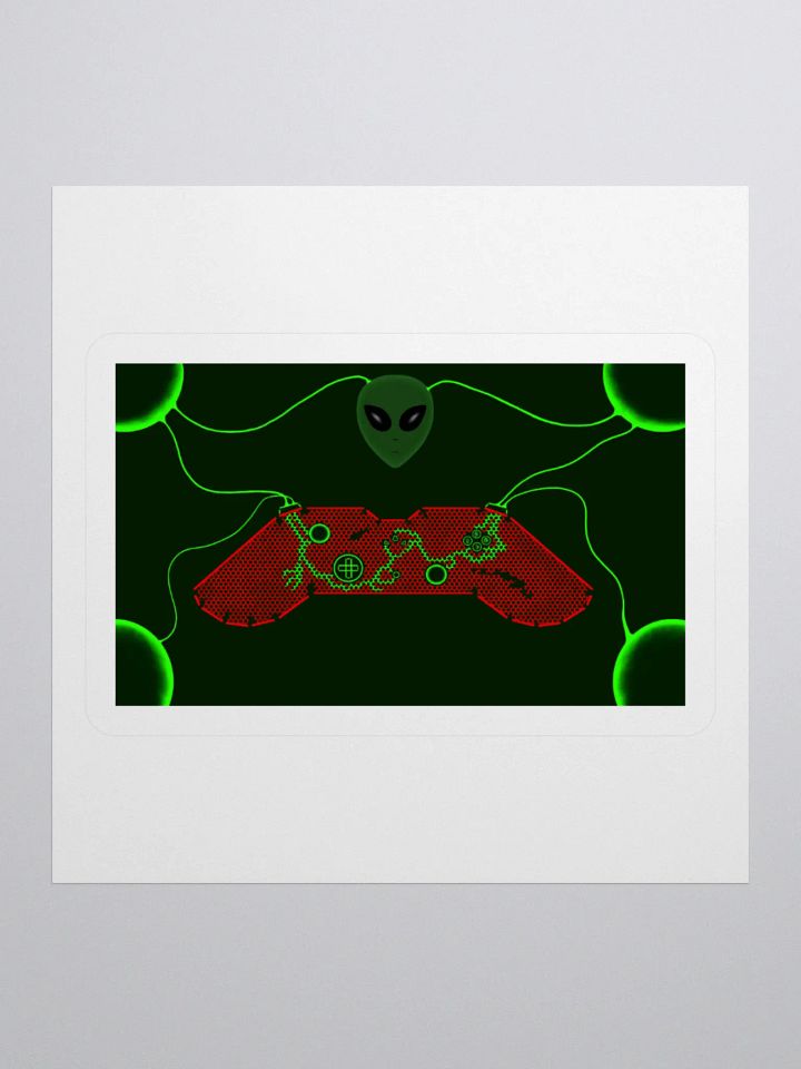 Futuristic Gaming Controller Kiss Cut Stickers product image (1)