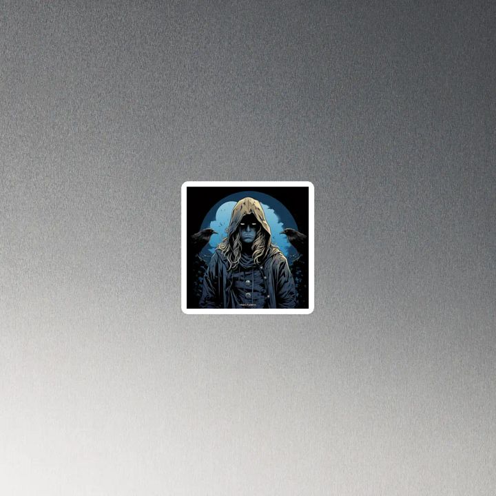 Premium Vinyl Magnet 🔵 Dark Crow Man Thoughts product image (4)