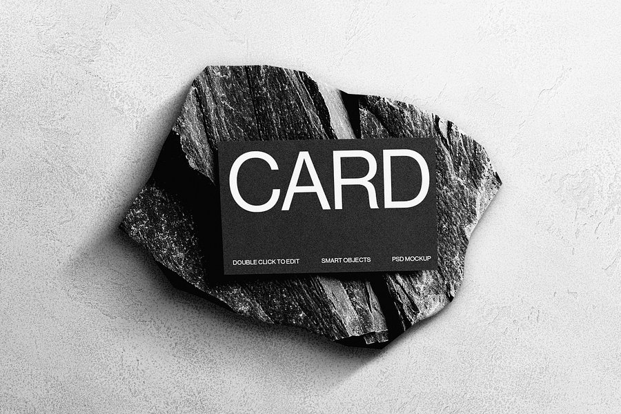 Business Card Mockup on Stone product image (1)