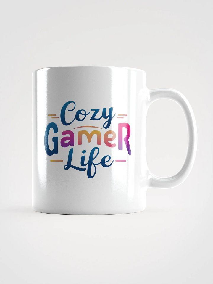 Cozy Gamer Life Vivid Text Only White Mug product image (1)