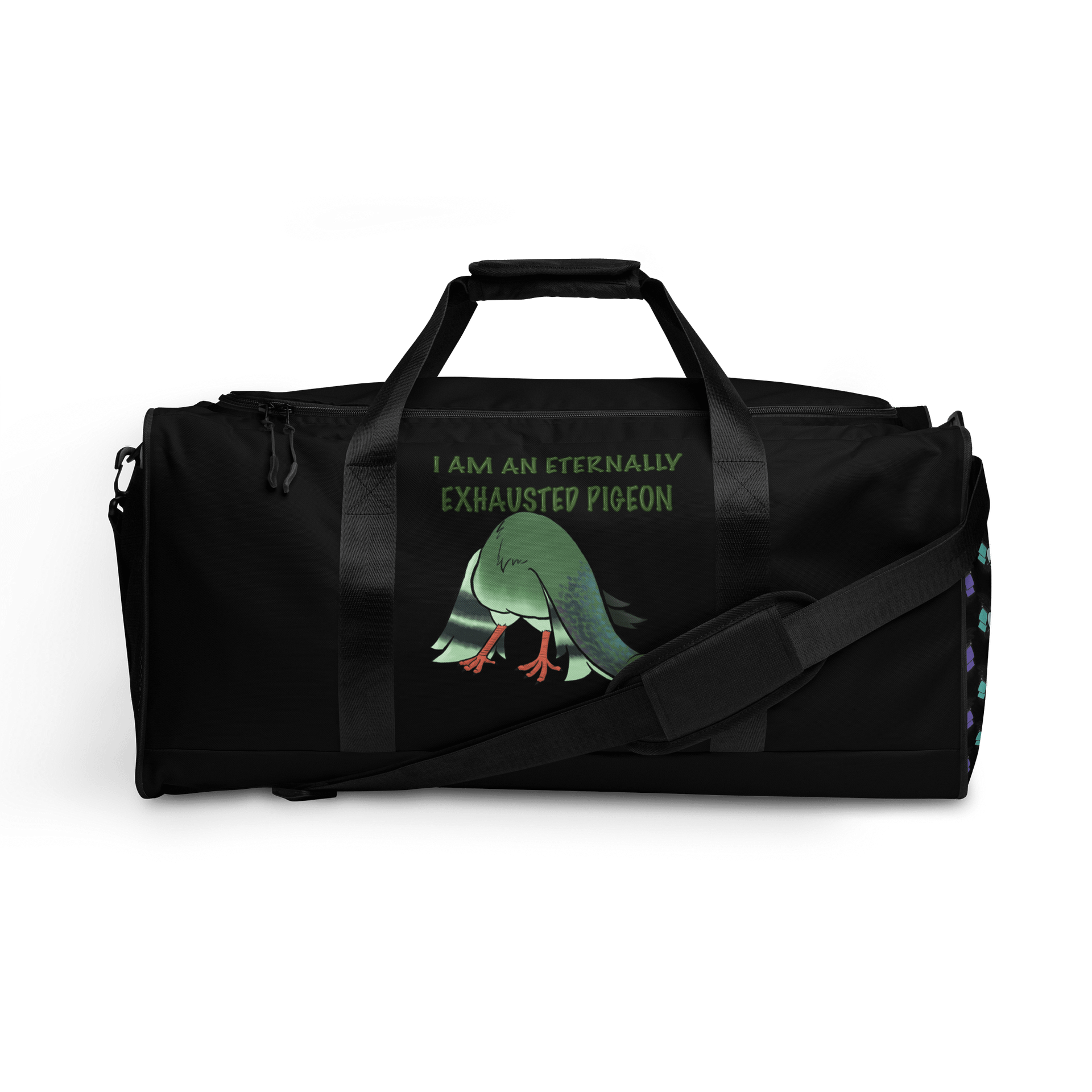 Eternally Exhausted Pigeon Duffel Bag product image (1)