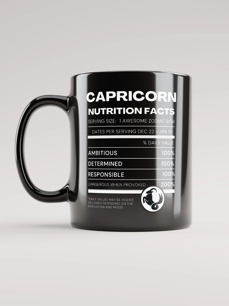 Capricorn Nutrition Facts Mug product image (1)