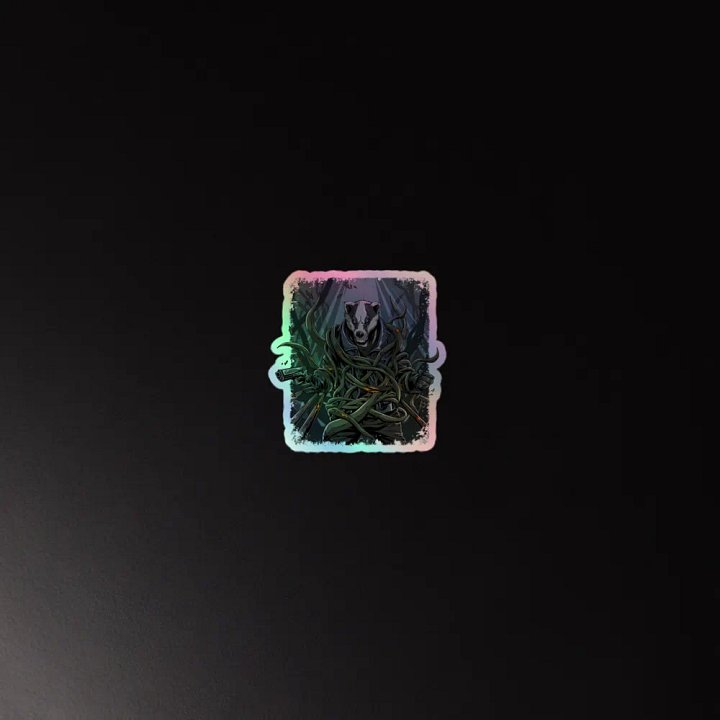 Badger From the Ashes holographic sticker product image (4)