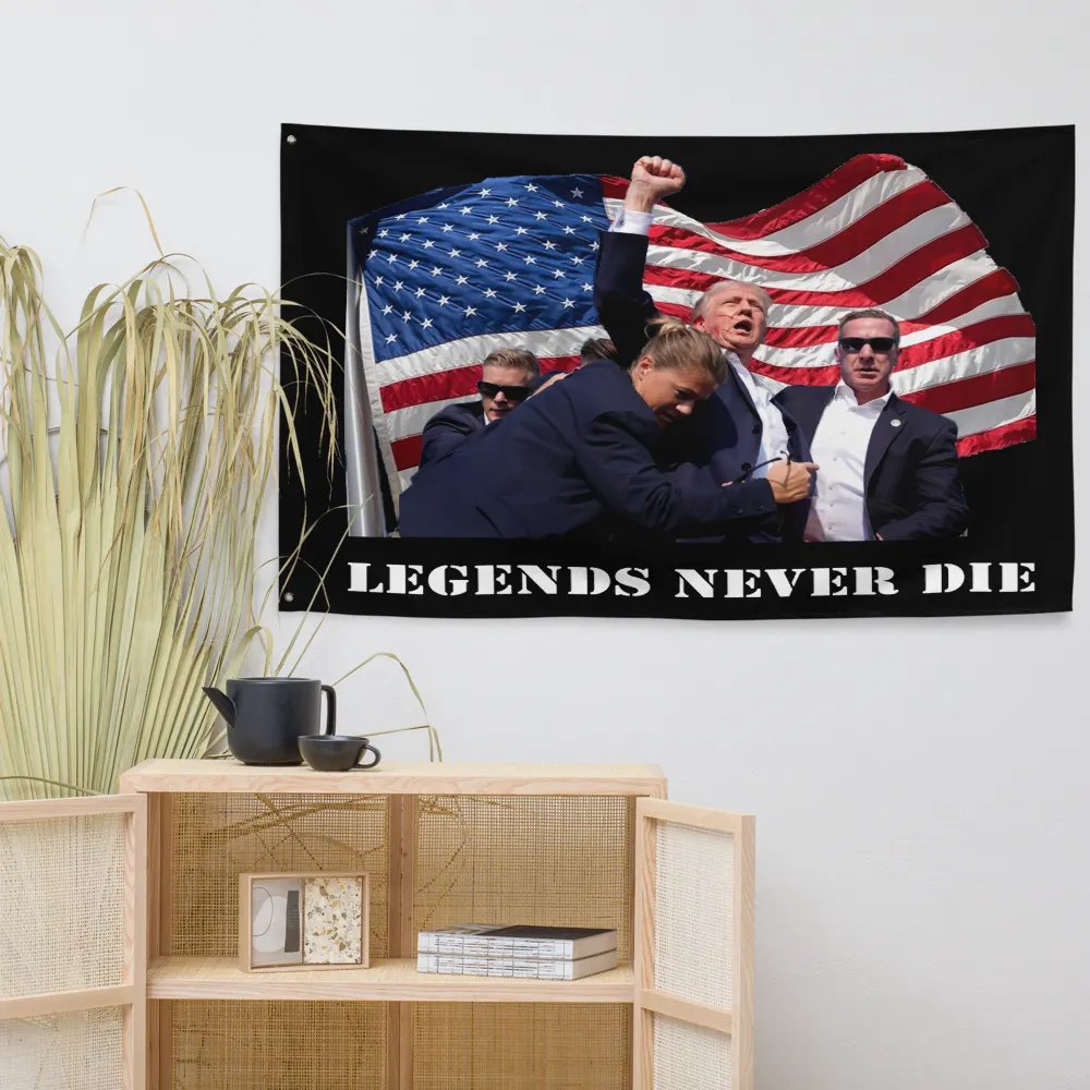 Trump 2024 Legends Never Die Flag product image (7)