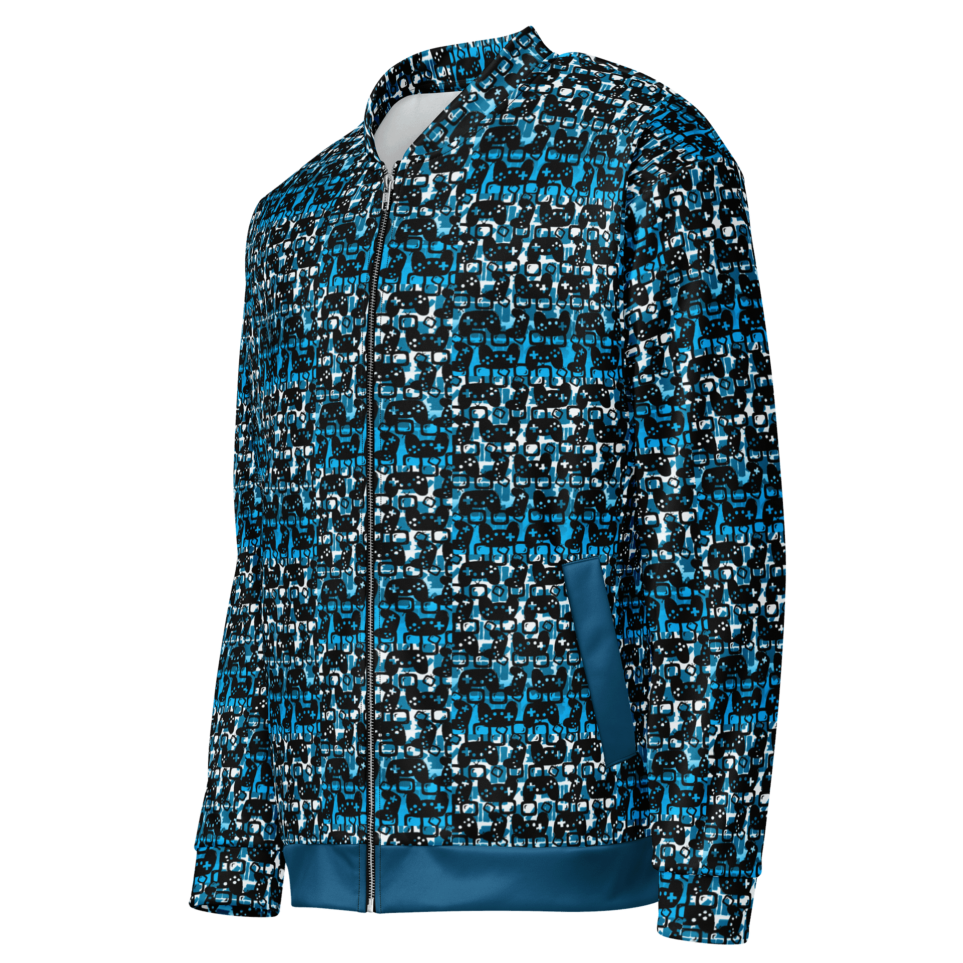 Story Lover Unisex Bomber Jacket (Blue and Black) product image (4)