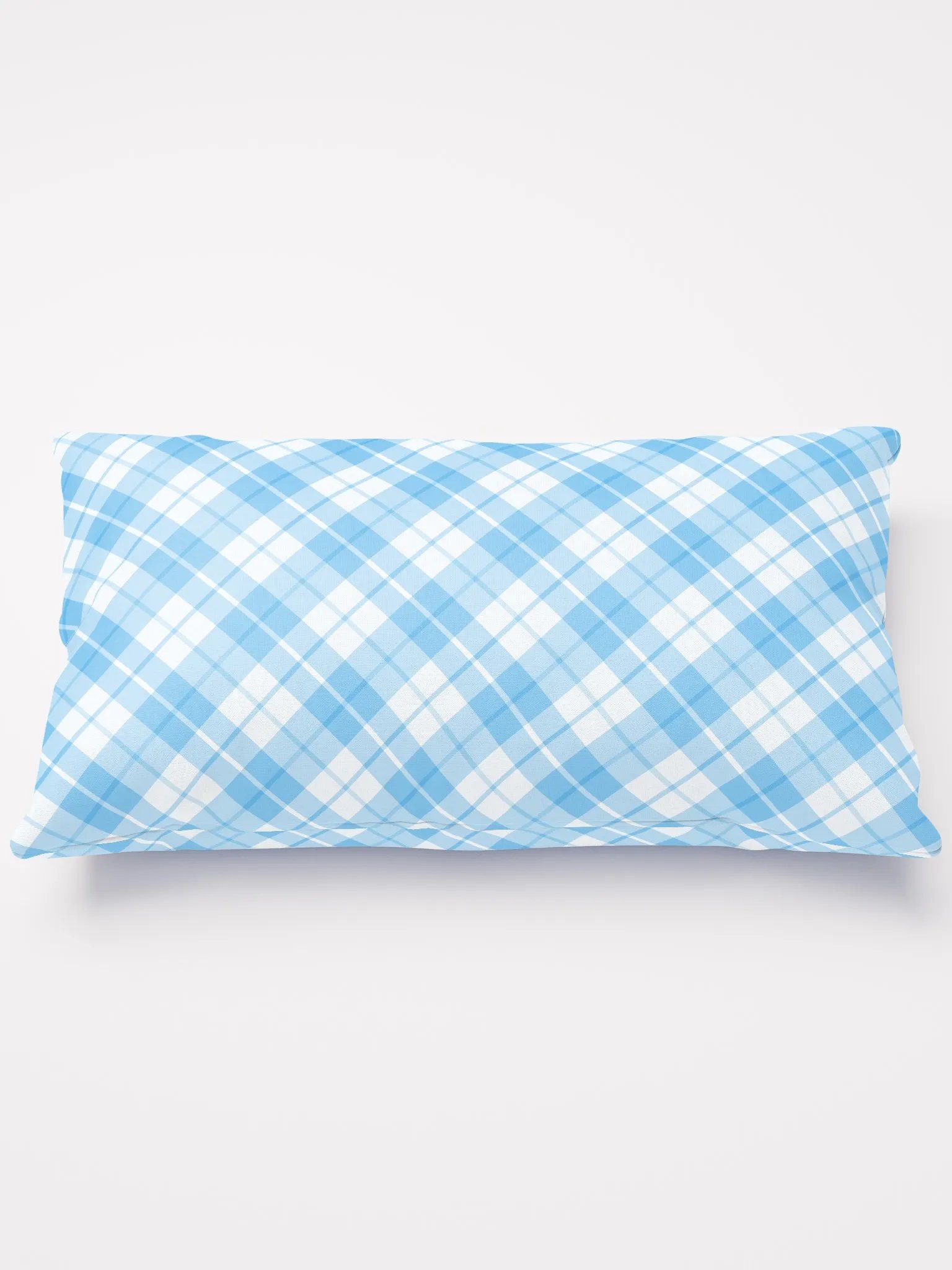 Blue/White Check Plaid Pillow product image (5)