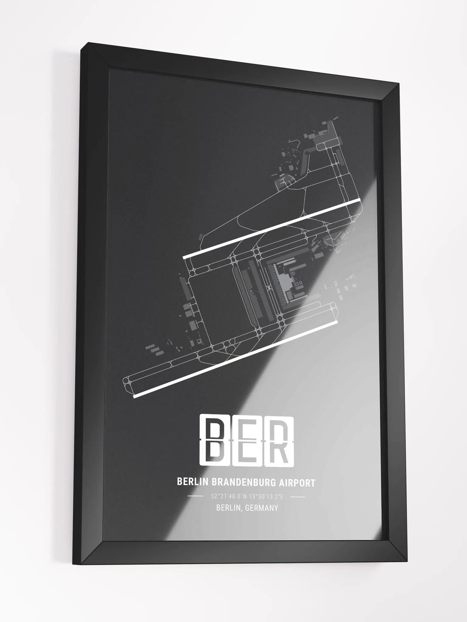 Framed Airport BER Premium Map On Matt Paper product image (3)